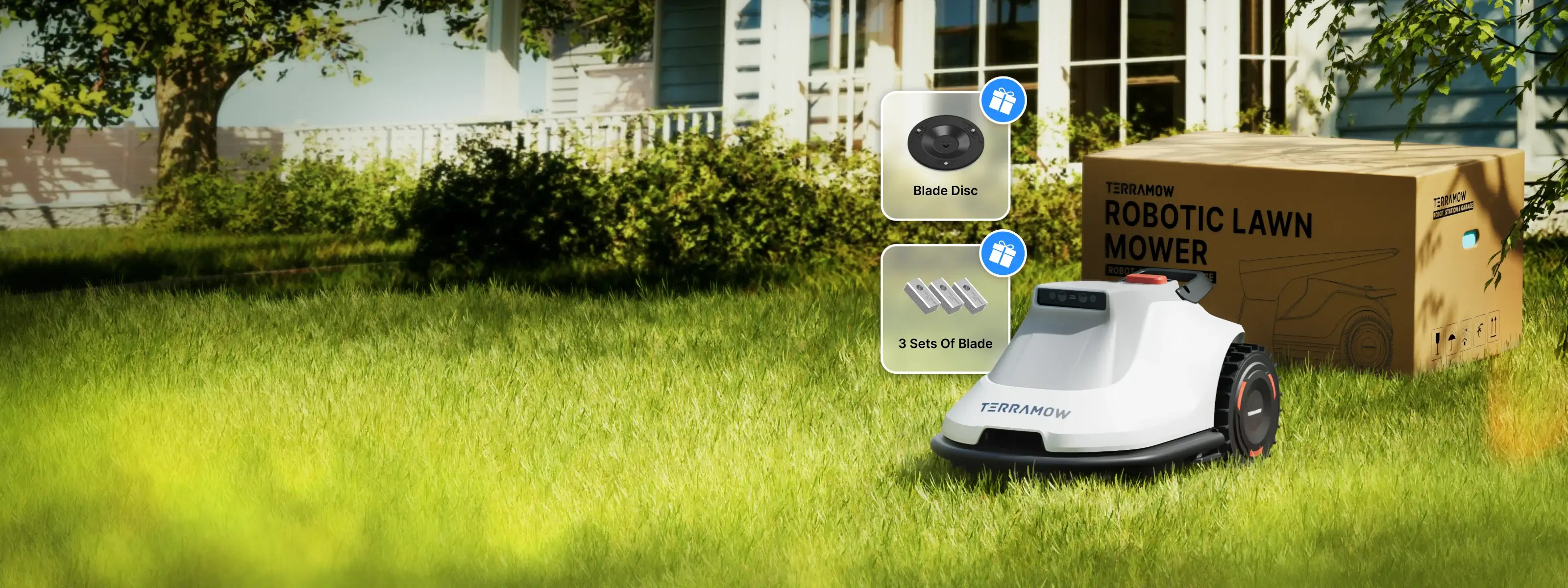 TerraMow Ultimate Wire Free AI Vision Robot Lawn Mower